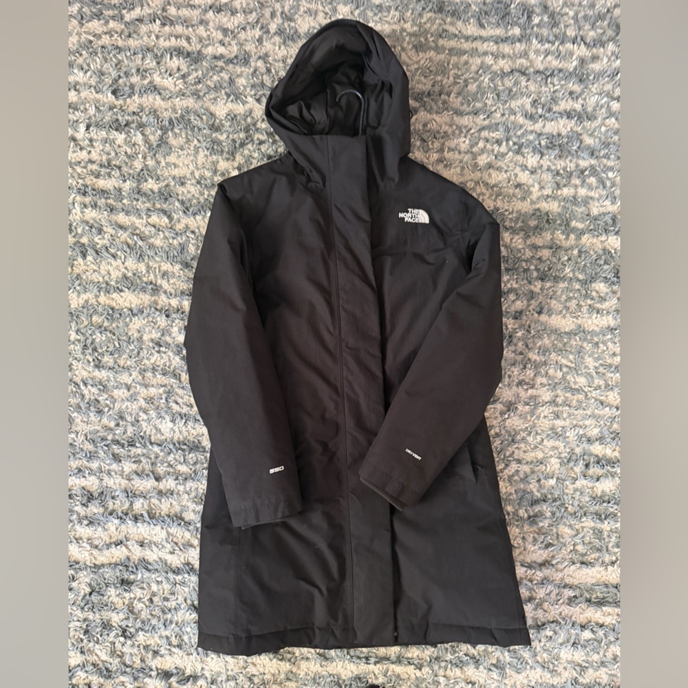 The North Face Black Hooded Coat women’s medium